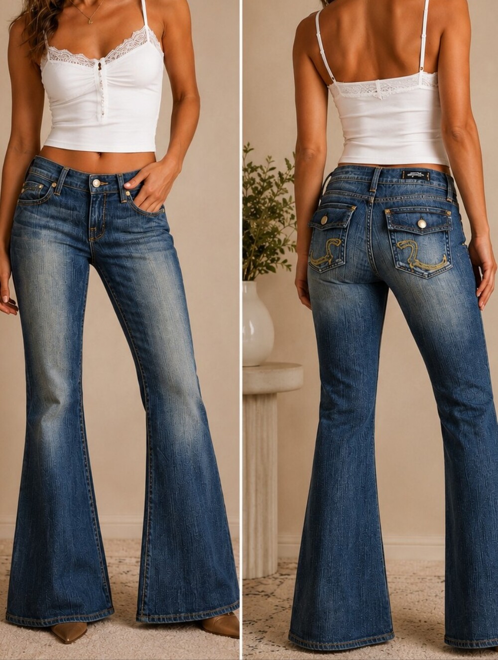 Rock & Republic Stevie Flare Jeans | Size 29 | Medium Wash Y2K Bootcut Denim